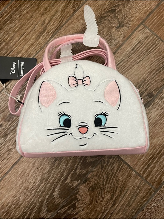 Loungefly Handbags - Loungefly Marie Plush Crossbody Bag - White & Pink
